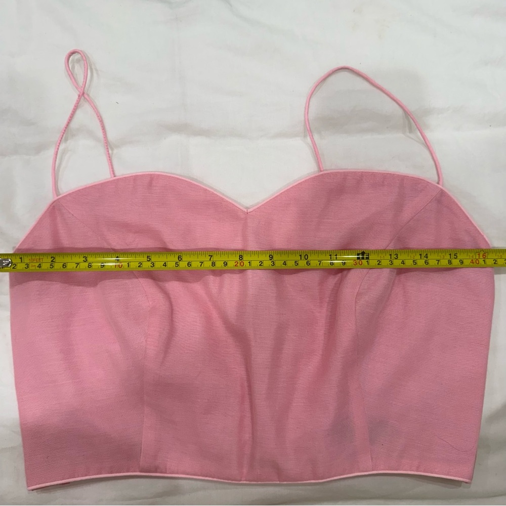 Pink Sweetheart Crop Top bustier cami blouse one minute saree - Picture 2 of 7